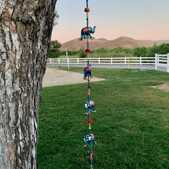 Blue Elephants Beaded Strand Door Wall Garland - Picture 4 of 10